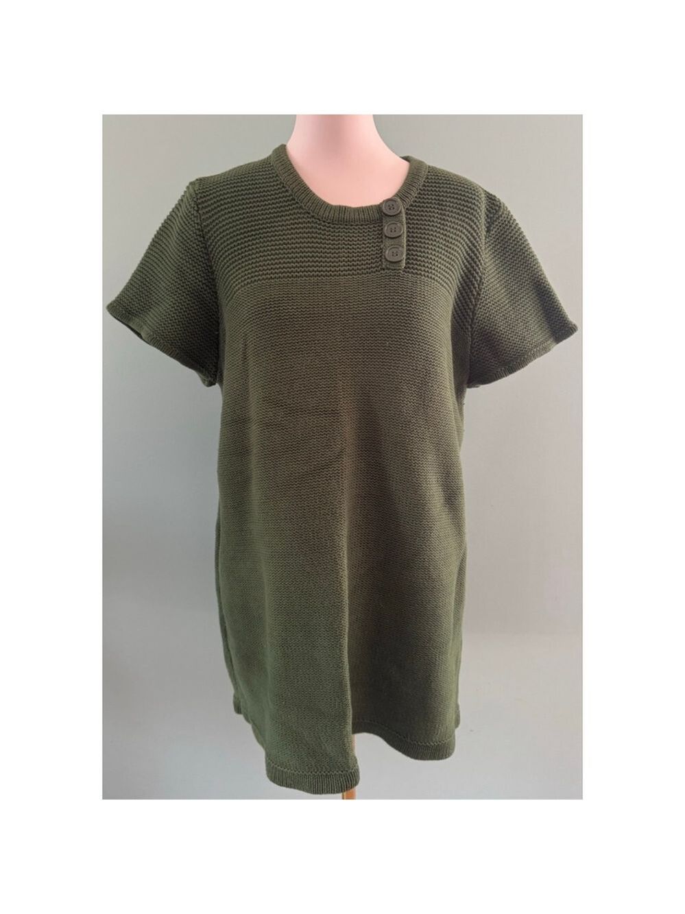 Women's 525 America Olive Green Knit Tunic Top Plus Size 3X